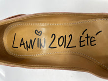 Load image into Gallery viewer, Authentic Lanvin Womens Beige Leather High Pump Heels Size EUR 38.5 Damaged