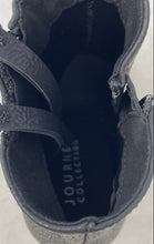 Load image into Gallery viewer, Journee Collection Womens Black Leather Side Zip Round Toe Ankle Booties Sz 8.5