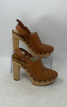 Load image into Gallery viewer, Michael Kors Womens Brown Wood High Block Platform Heels Size 8M