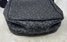 Load image into Gallery viewer, DKNY Womens GIGI Black Monogram Double-Zipper Adjustable Strap Crossbody Bag