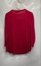 Load image into Gallery viewer, Tahari Womens Red Round Neck 3/4 Sleeve Stretch Pullover Blouse Top Size XL