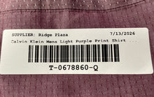 Load image into Gallery viewer, Calvin Klein Mens Light Purple Regular Fit Port Normal Dress Shirt Sz 16.5 32/33
