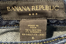 Load image into Gallery viewer, Banana Republic Womens Blue Dark Wash Denim Bootcut Leg Jeans Pants Size 6