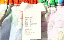 Load image into Gallery viewer, H&M Womens Multicolor Floral Print Puff Sleeve Off-The-Shoulder Blouse Top Sz 8