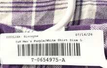 Load image into Gallery viewer, H&M Mens Purple White Plaid Flannel Long Sleeve Regular Fit Button-Up Shirt Sz L