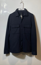 Load image into Gallery viewer, H&M Mens Blue Long Sleeve Collared Pockets Shaket Size Small