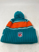 Load image into Gallery viewer, New Era Mens Green NFL Miami Dolphins Sideline Cuffed Knitted Winter Cap