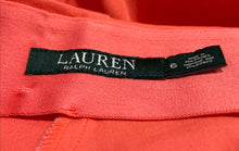 Load image into Gallery viewer, Lauren Ralph Lauren Womens Orange Flat Front Side Zip Ankle Pants Size 6