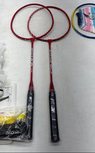 Load image into Gallery viewer, Pair Of 2 Pcs Wilson Serena Junior Racquets Shuttlecocks Net Poles Badminton Set