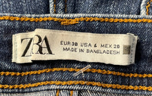 Load image into Gallery viewer, Zara Womens Blue 5-Pocket Design Button Front Belt Loops Skinny Jeans Size 6