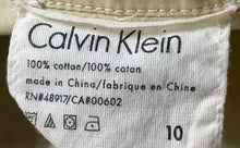 Load image into Gallery viewer, Calvin Klein Womens Beige Long Sleeve Belted Button Front Utility Jacket Size 10