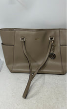 Load image into Gallery viewer, DKNY Womens Bryant Taupe Leather Double Handles Inner Pockets Tote Bag