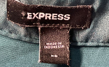 Load image into Gallery viewer, Express Womens Green Button Front Tie Waist Wide-Leg Utility Cargo Jumpsuit XS