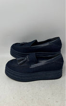 Load image into Gallery viewer, Franco Sarto Womens Tremont Navy Blue Denim Tassel Loafer Shoes Size 10 M