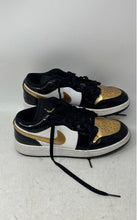 Load image into Gallery viewer, Nike Kids Air Jordan 1 Low SE DR6970-071 Black White Gold Sneaker Shoes Size 5Y