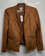 Load image into Gallery viewer, Carmen Womens Brown Long Sleeve Pockets Open Front Jacket Size S With Tag