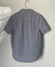 Load image into Gallery viewer, Original Penguin Mens Blue White Gingham Collared Short Sleeve Button-Up Shirt L