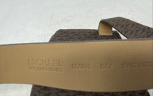 Load image into Gallery viewer, Michael Kors Womens Brown Signature Print Zipper Belt Bag & Fanny Pack