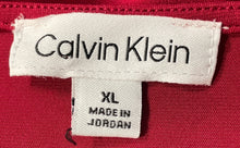 Load image into Gallery viewer, Calvin Klein Womens Red Short Sleeve V-Neck Pullover Blouse Top Size XL