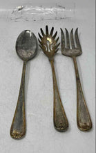 Load image into Gallery viewer, Silver And Gold-Tone Color Spoons And Fork Kitchen Utensils Set Of 3 Pcs