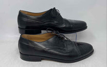 Load image into Gallery viewer, Johnston & Murphy Mens Cellini Black Leather Wingtip Oxford Dress Shoes Size 9M
