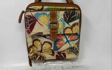 Load image into Gallery viewer, Fossil Womens Multicolor Butterfly Print Leather Adjustable Strap Crossbody Bag