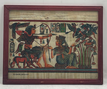 Load image into Gallery viewer, Delta Papyrus Factory Ancient Egyptian Art Painting Hunting Birds Wall Framed