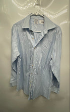 Load image into Gallery viewer, Brooks Brothers Mens Blue Long Sleeve Collared Dress Shirt Size 15 1/2