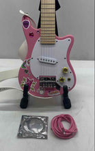 Load image into Gallery viewer, FAO Schwarz Pink Sparkle Stickers 6 String Beginner Electric Guitar Not Tested