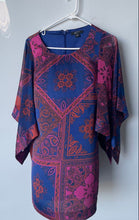 Load image into Gallery viewer, Marciano For Guess Womens Blue Multicolor Paisley Back Zip Shift Dress Size XS