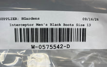 Load image into Gallery viewer, Interceptor Mens Jarret 8 Inch MNIN43AG001 Black Lace-Up Combat Boots Size 13