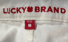 Load image into Gallery viewer, Lucky Brand Womens White Denim Front Patch Pockets Straight Leg Jeans Size 14X32