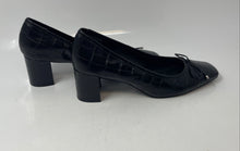 Load image into Gallery viewer, Schutz Womens Arissa Black Leather Square Toe Slip-On Block Pump Heels Size 7.5B