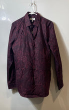 Load image into Gallery viewer, Express Mens Purple Floral Print Cotton Extra Slim Fit Dress Shirt Sz M 15-15.5