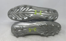 Load image into Gallery viewer, Under Armour Mens Ripshot Mid MC Silver Lace-Up Lacrosse Cleats Size 13