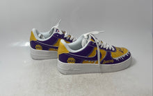 Load image into Gallery viewer, Nike Mens Air Force 1 Purple Yellow Los Angeles Lakers Sneaker Shoes Size EUR 38