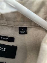 Load image into Gallery viewer, Kenneth Cole Mens Beige Short Sleeve Slim Fit Button-Up Shirt Size Small