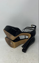 Load image into Gallery viewer, Michael Kors Womens Martina Black Ankle Strap Platform Heels Size 7.5M