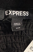 Load image into Gallery viewer, Express Womens Black Square Neck Smocked Tiered Fit & Flare Dress Sz XXS w/ Tag