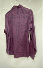 Load image into Gallery viewer, Michael Kors Mens Purple Paisley Long Sleeve Slim Fit Button-Up Shirt Size L