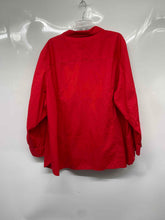 Load image into Gallery viewer, Tommy Hilfiger Mens Red Cotton Long Sleeve Collared Button-Up Shirt Size 3X
