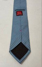 Load image into Gallery viewer, Oscar De La Renta Mens Blue Striped Printed Adjustable Pointed Tie
