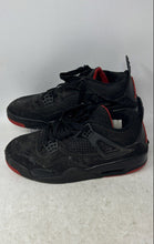 Load image into Gallery viewer, Nike Mens Air Jordan 4 Retro Black Red Lace-Up Low Top Sneaker Shoes Size 8