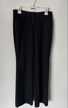 Load image into Gallery viewer, Express Womens Black Striped Flat Front Wide-Leg Dress Pants Size 2R