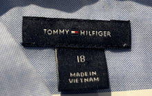 Load image into Gallery viewer, Tommy Hilfiger Mens Blue Regular Fit Collared Long Sleeve Dress Shirt Size 18