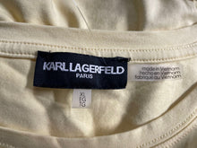 Load image into Gallery viewer, Karl Lagerfeld Womens Yellow Round Neck Short-Sleeve Pullover T-Shirt Size XL