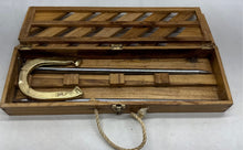 Load image into Gallery viewer, Old School Sport Gold Edition Outdoor Horseshoes With Hardwood Case