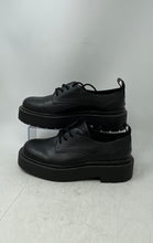 Load image into Gallery viewer, H&M Mens Black Leather Round Toe Lace-Up Low Top Sneaker Shoes Size 9.5