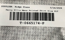 Load image into Gallery viewer, Perry Ellis Mens Gray Long Sleeve Button-Up Shirt Size XL With Tag