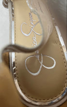 Load image into Gallery viewer, Jessica Simpson Womens Jivero Silver Open Toe Back Zip High Strappy Heels Sz 9M